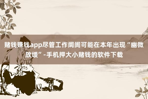 赌钱赚钱app尽管工作阛阓可能在本年出现“幽微放缓”-手机押大小赌钱的软件下载