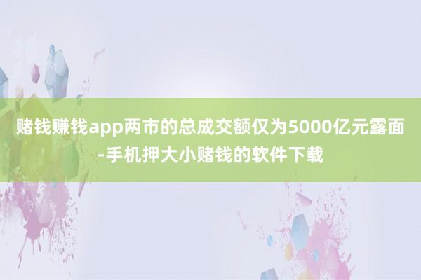 赌钱赚钱app两市的总成交额仅为5000亿元露面-手机押大小赌钱的软件下载