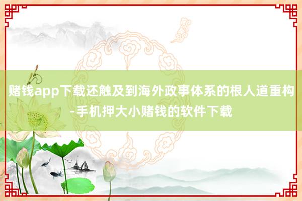 赌钱app下载还触及到海外政事体系的根人道重构-手机押大小赌钱的软件下载