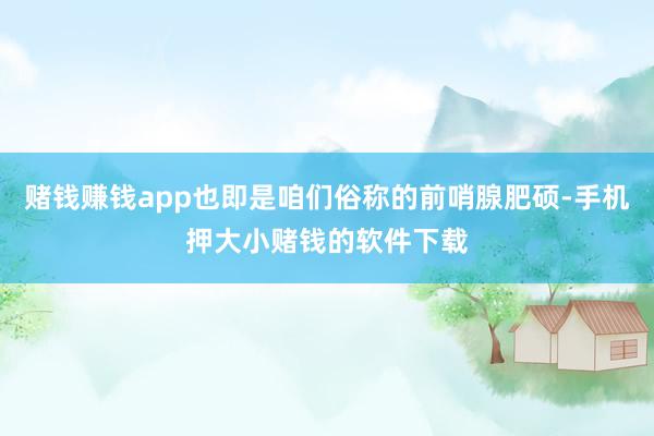 赌钱赚钱app也即是咱们俗称的前哨腺肥硕-手机押大小赌钱的软件下载