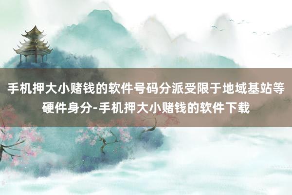 手机押大小赌钱的软件号码分派受限于地域基站等硬件身分-手机押大小赌钱的软件下载