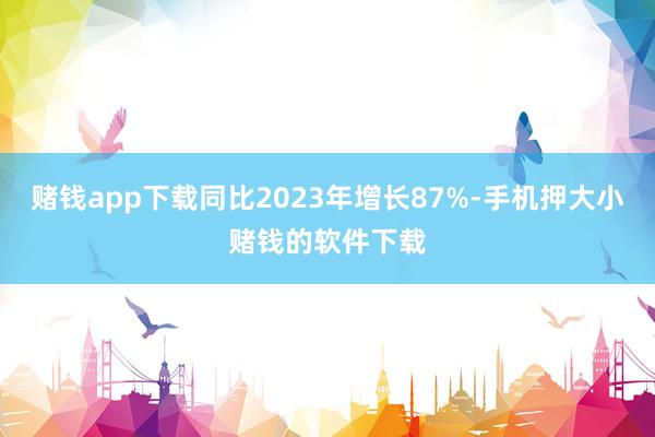 赌钱app下载同比2023年增长87%-手机押大小赌钱的软件下载