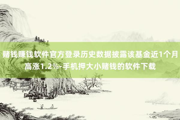 赌钱赚钱软件官方登录历史数据披露该基金近1个月高涨1.2%-手机押大小赌钱的软件下载