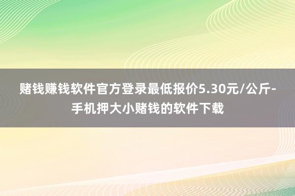 赌钱赚钱软件官方登录最低报价5.30元/公斤-手机押大小赌钱的软件下载