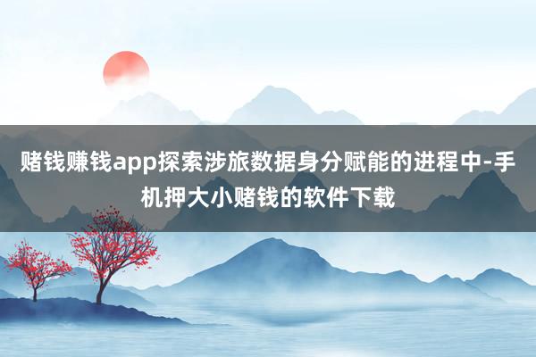 赌钱赚钱app探索涉旅数据身分赋能的进程中-手机押大小赌钱的软件下载