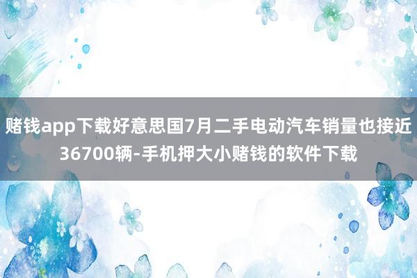 赌钱app下载好意思国7月二手电动汽车销量也接近36700辆-手机押大小赌钱的软件下载