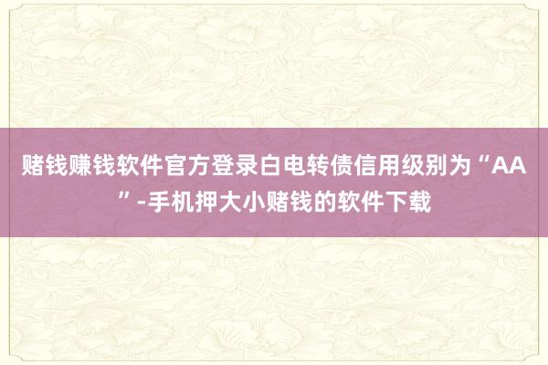 赌钱赚钱软件官方登录白电转债信用级别为“AA”-手机押大小赌钱的软件下载