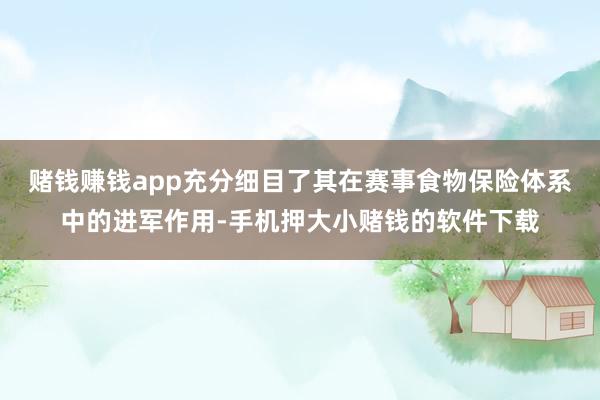 赌钱赚钱app充分细目了其在赛事食物保险体系中的进军作用-手机押大小赌钱的软件下载