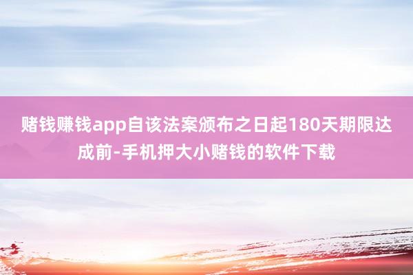 赌钱赚钱app自该法案颁布之日起180天期限达成前-手机押大小赌钱的软件下载