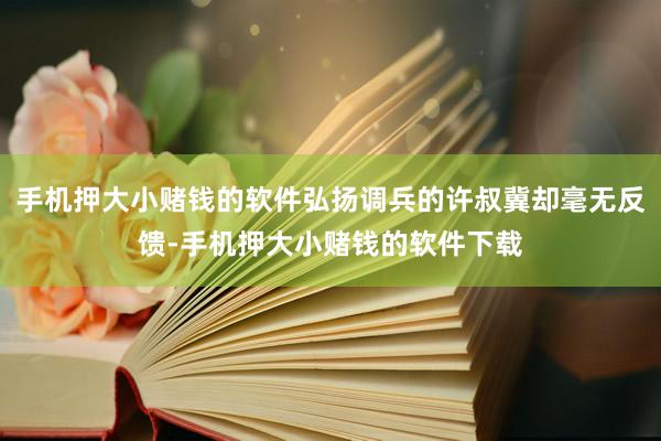 手机押大小赌钱的软件弘扬调兵的许叔冀却毫无反馈-手机押大小赌钱的软件下载