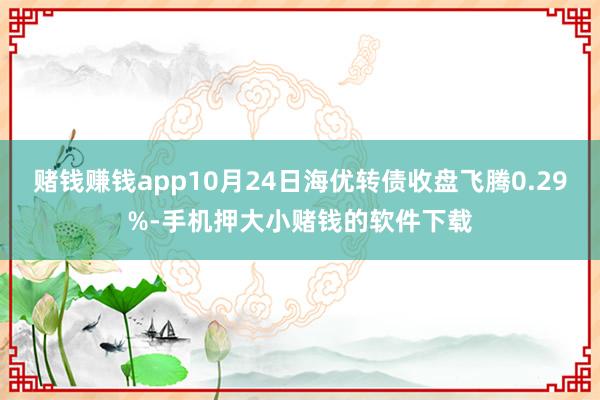 赌钱赚钱app10月24日海优转债收盘飞腾0.29%-手机押大小赌钱的软件下载