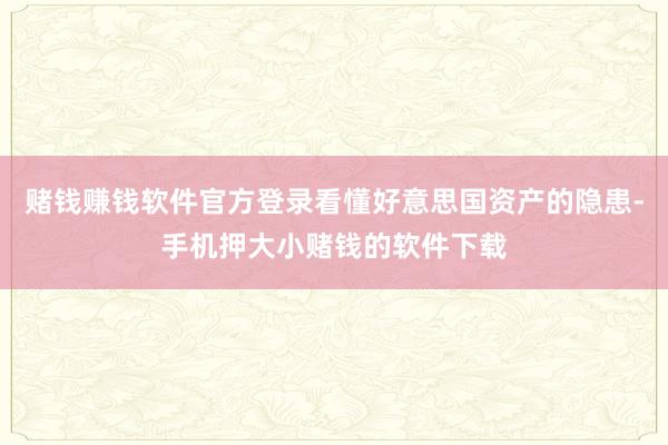 赌钱赚钱软件官方登录看懂好意思国资产的隐患-手机押大小赌钱的软件下载